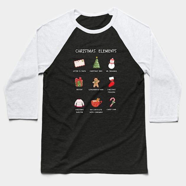 Merry Christmas Baseball T-Shirt by Somethingstyle